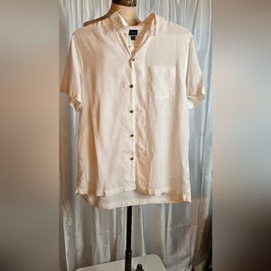 J.Crew Men's Linen White Shirt